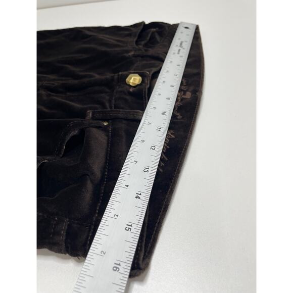 7 For All Mankind Mid Rise Straight Leg Velvet Jeans Brown Womens 30‎ Whimsigoth - Picture 8 of 11